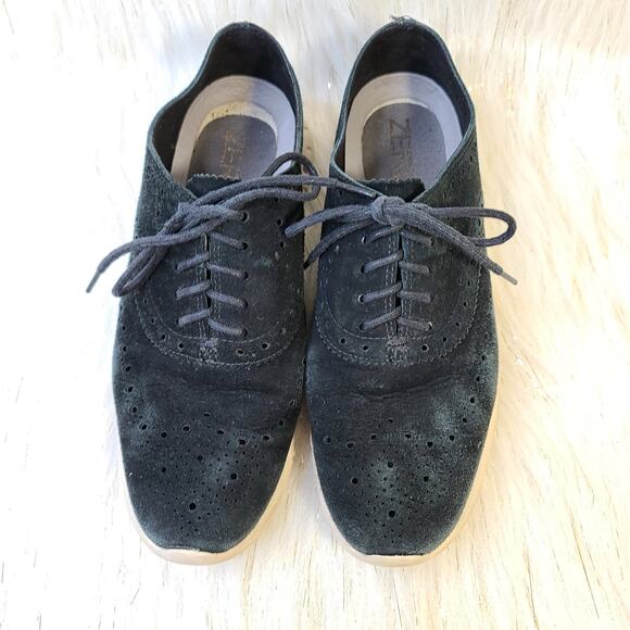 Cole Haan Grand.os Ivory Gray Oxford Lace Up Loafers Size 10.5 - Picture 4 of 11